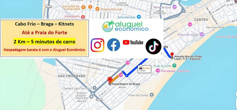 Cabo Frio - Braga - Kitnets - Alquiler Económico