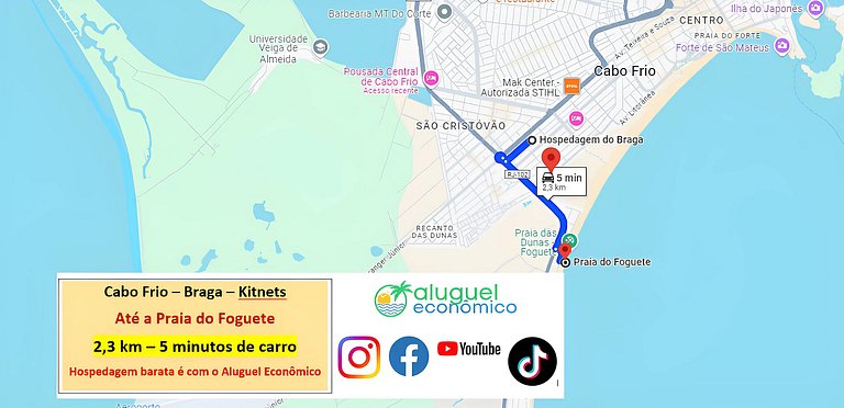 Cabo Frio - Braga - Kitnets - Alquiler Económico