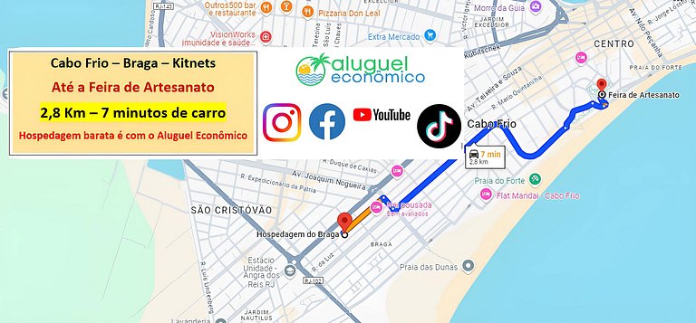 Cabo Frio - Braga - Kitnets - Alquiler Económico