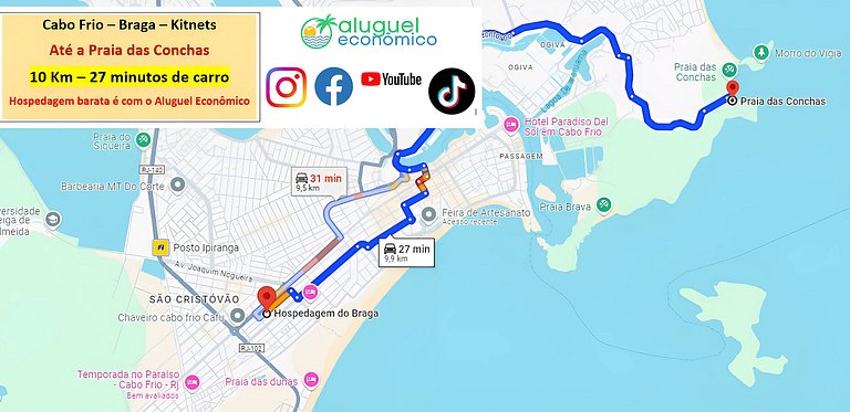 Cabo Frio - Braga - Kitnets - Economic Rental