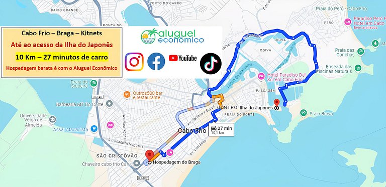 Cabo Frio - Braga - Kitnets - Alquiler Económico