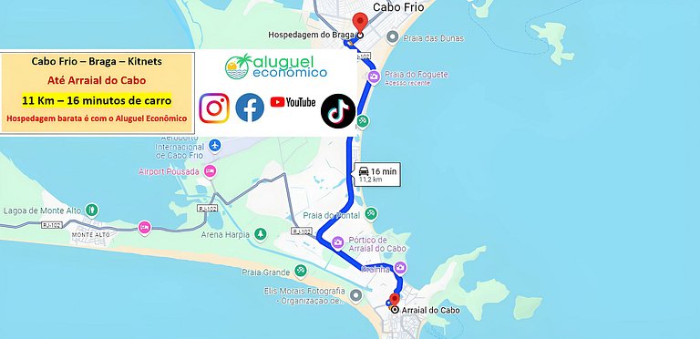 Cabo Frio - Braga - Kitnets - Economic Rental