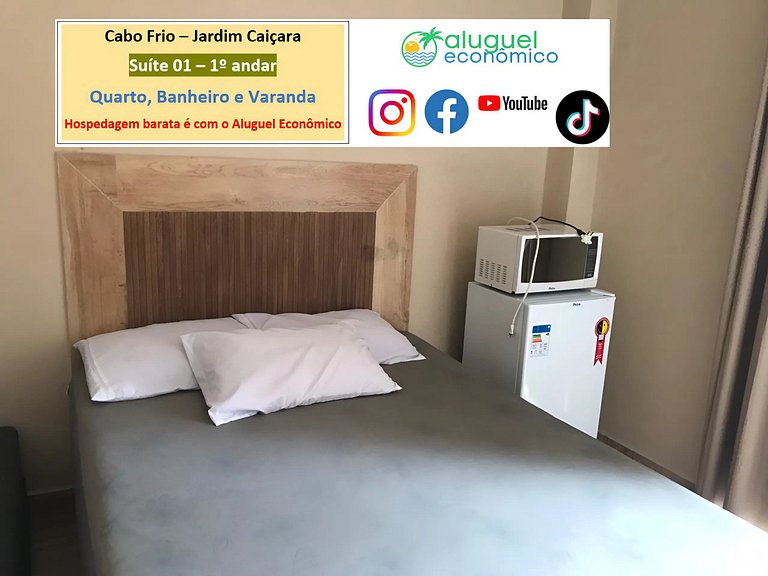 Jardim Caiçara - Suite 01 - Cabo Frio - Economic Rental
