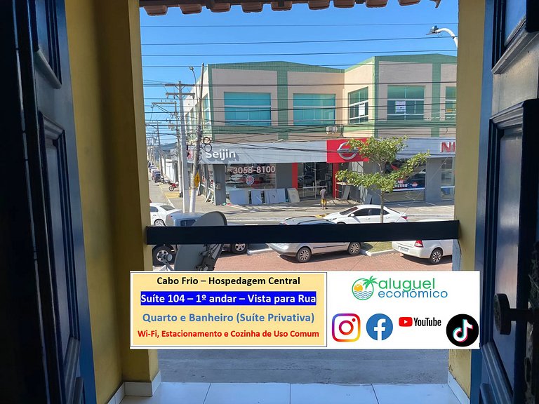 Central Accommodation - Suite 104 - Cabo Frio - Economic Ren