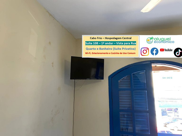 Central Accommodation - Suite 108 - Cabo Frio - Economic Ren