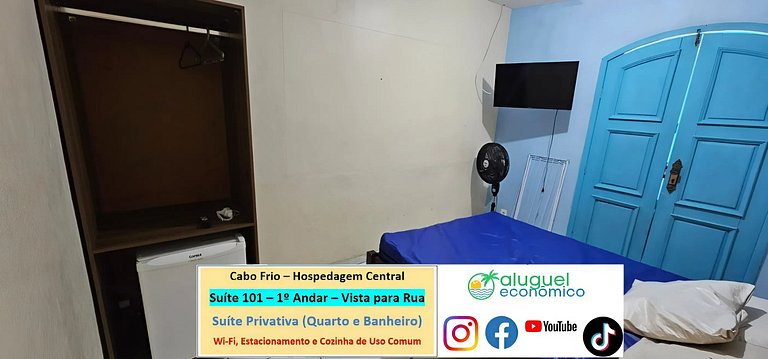 Central Accommodation - Suite 101 - Cabo Frio - Economic Ren
