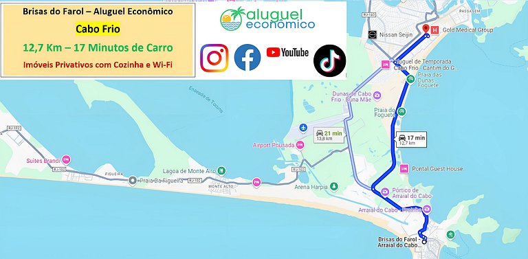 Arraial do Cabo - Brisas do Farol - Aluguel Econômico