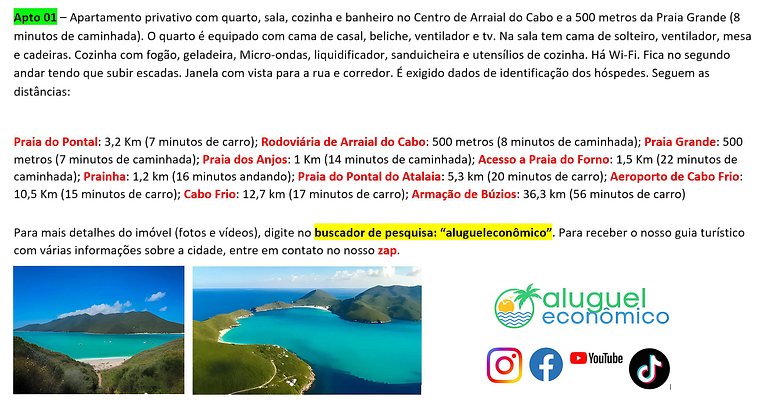 Brisas do Farol - Apartment 01 - Arraial do Cabo - Economic